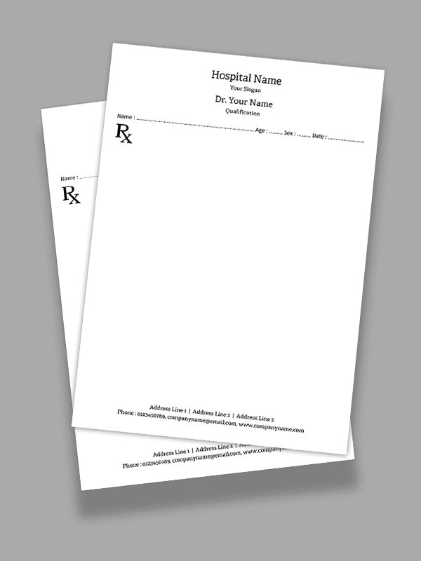 Custom Simple Prescription Pad Design