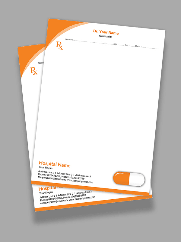 Custom Simple Prescription Pad Design