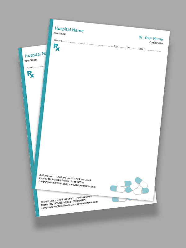 Custom Simple Prescription Pad Design
