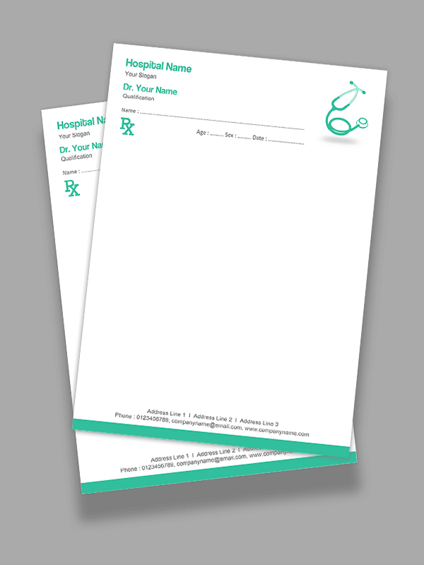 Custom Simple Prescription Pad Design