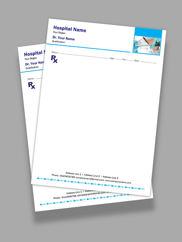 Custom Laboratory Prescription Pad Design