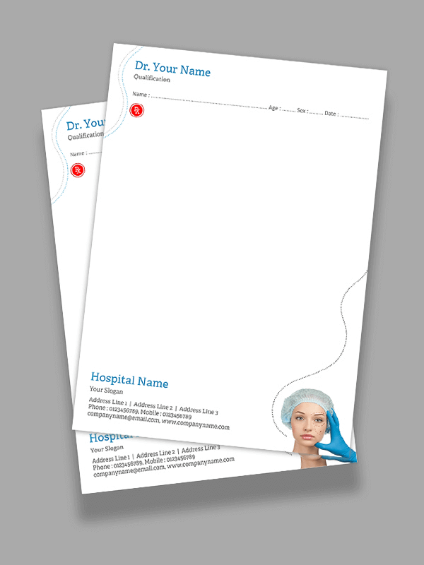 Custom Dermatologist Prescription Pad Design