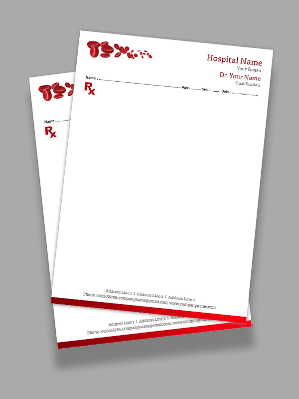 Custom Hematologist Prescription Pad Design