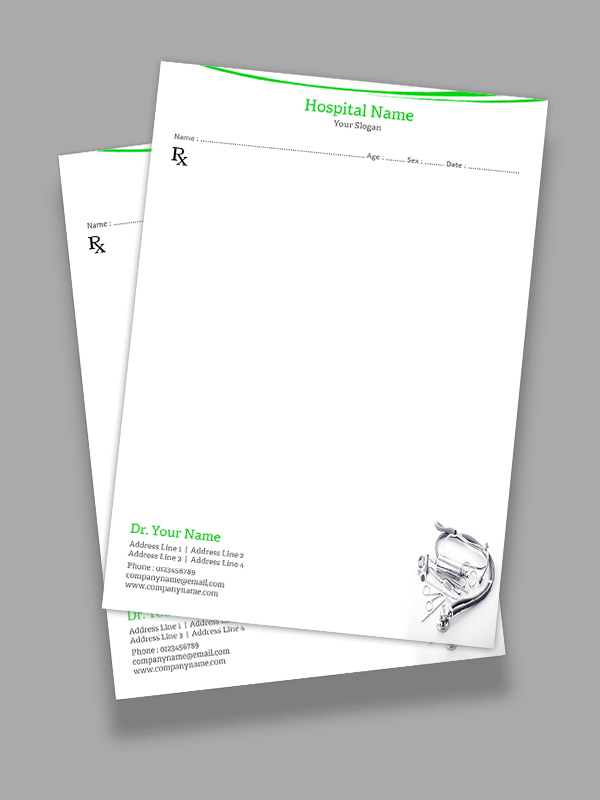 Custom Doctors Prescription Pad Design