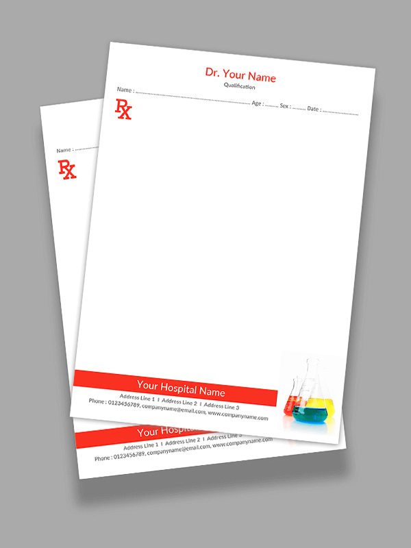Custom Laboratory Prescription Pad Design