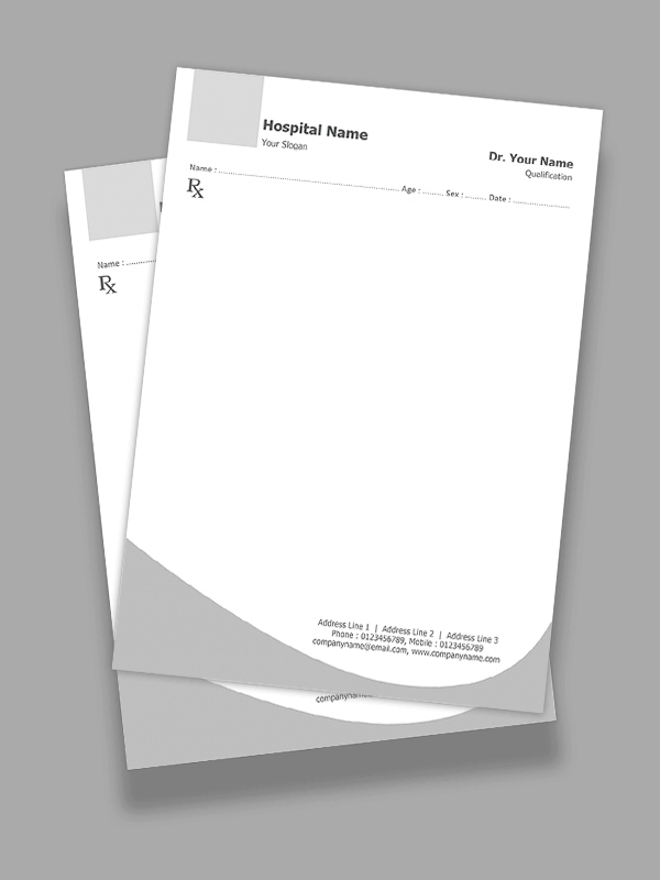 Custom simple Prescription Pad Design