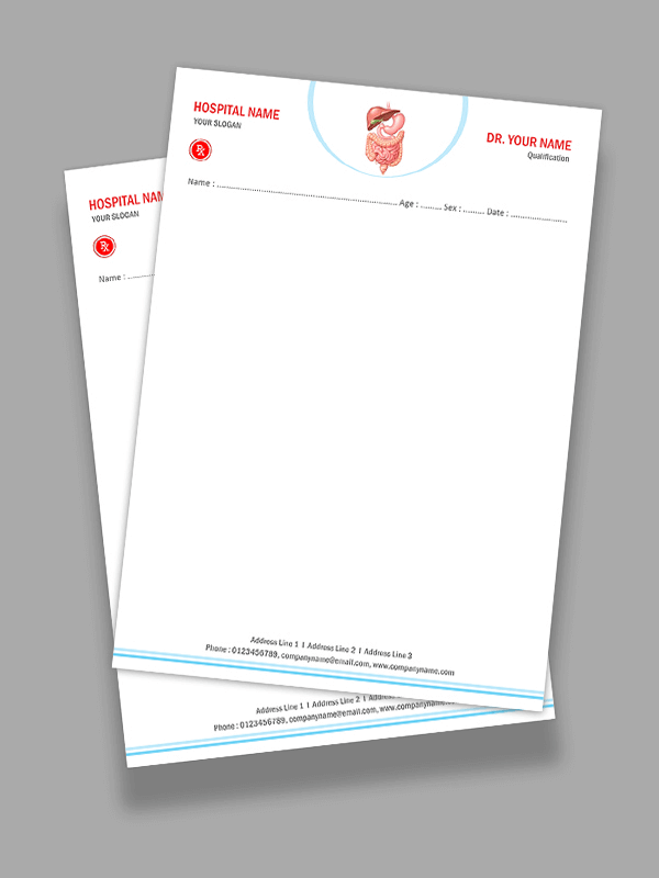 Custom Gastroenterologist Prescription Pad Design