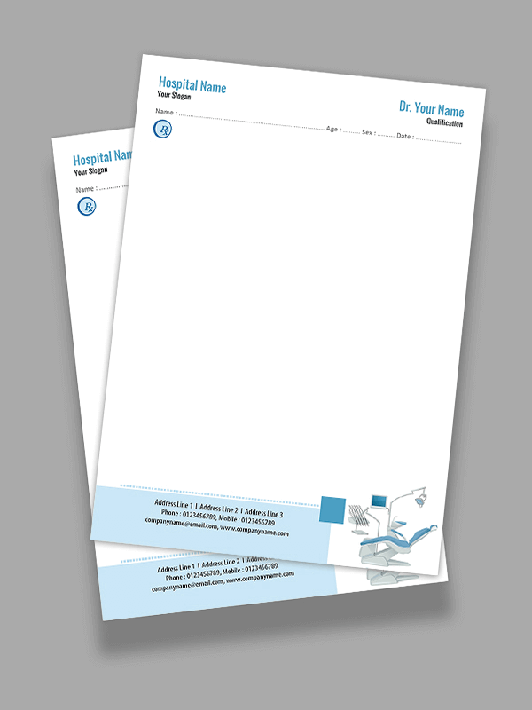 Custom Dental Doctor Prescription Pad Design