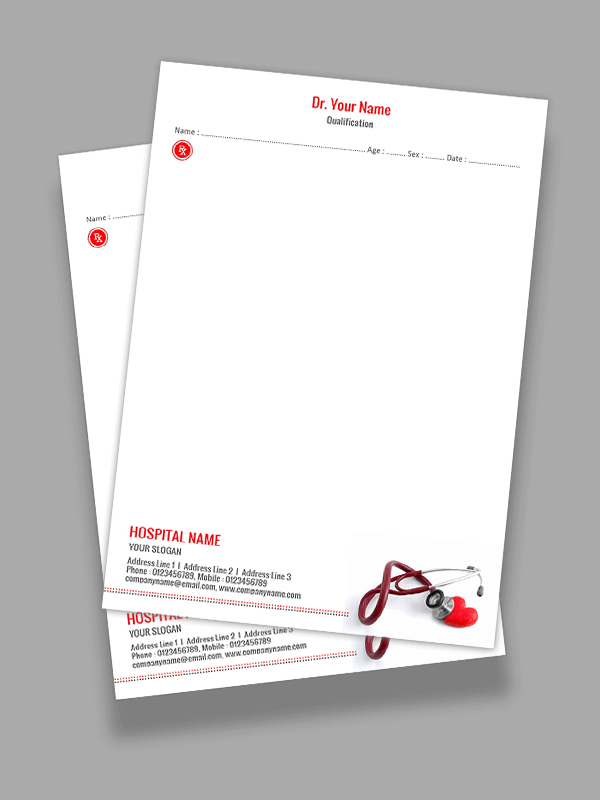 Custom Cardiologist Prescription Pad Design