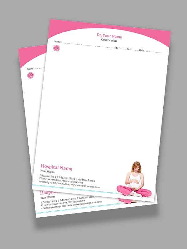 Custom Gynecologist Prescription Pad Design