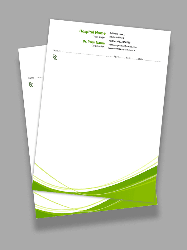 Custom Simple Prescription Pad Design