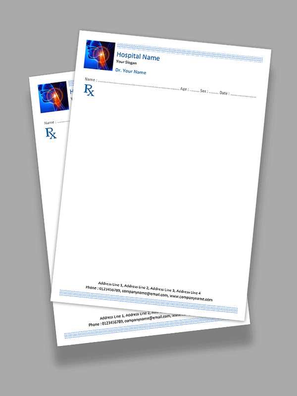 Custom Endocrinologist Prescription Pad Design