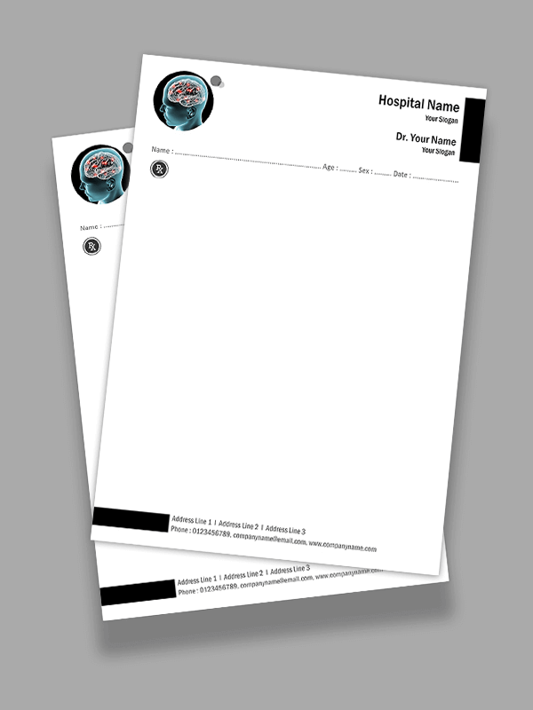 Custom Neurosurgeon Prescription Pad Design