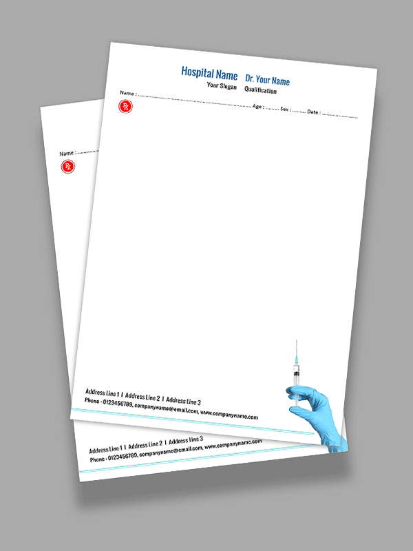Custom Doctors Prescription Pad Design