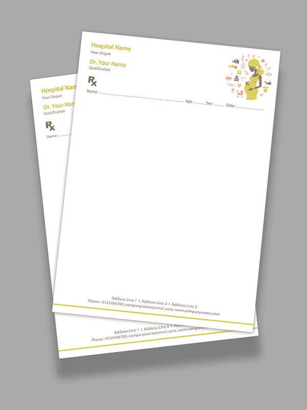 Custom Gynecologist Prescription Pad Design