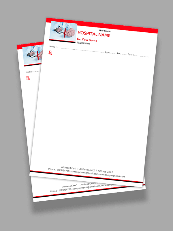 Custom Laboratory Prescription Pad Design