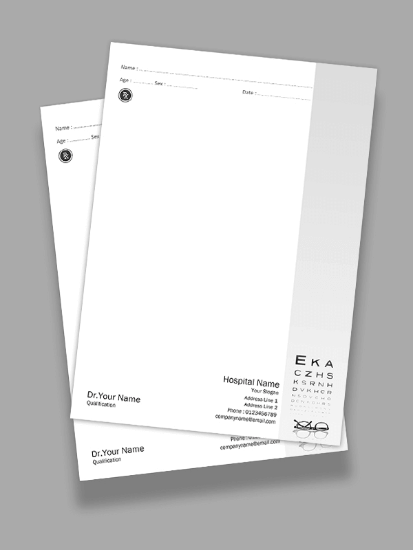 Custom Ophthalmologist Prescription Pad Design
