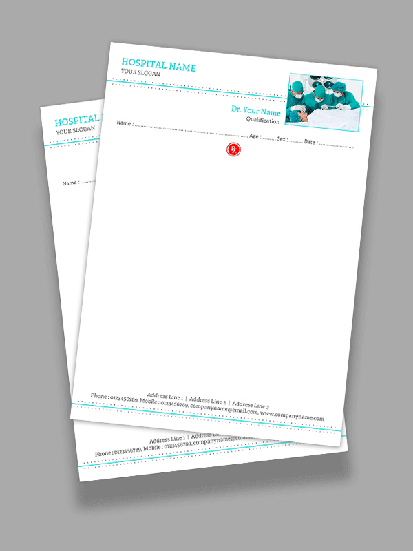 Custom Surgeon Prescription Pad Design