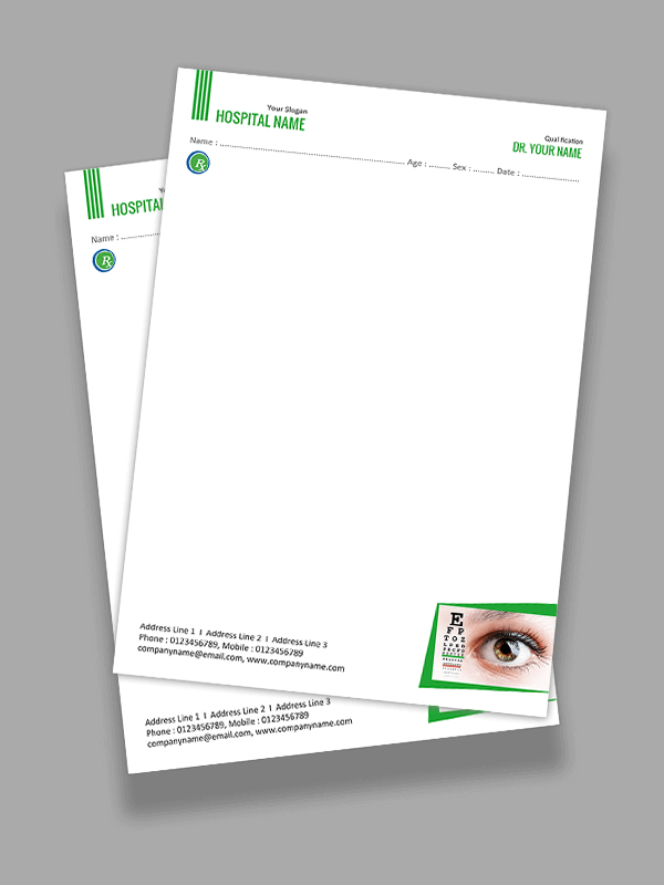 Custom Eye Doctor Prescription Pad Design