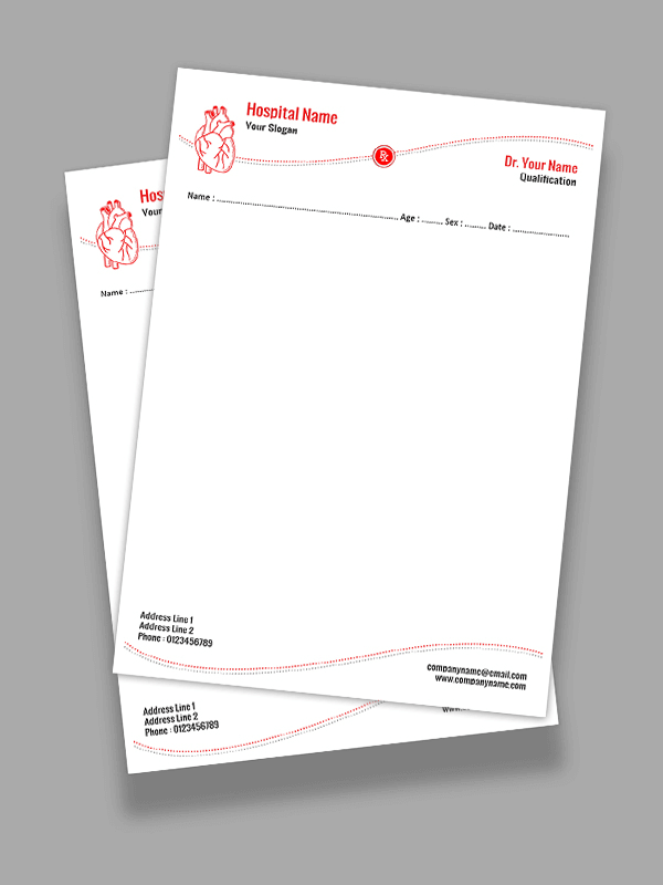 Custom Cardiologist Prescription Pad Design