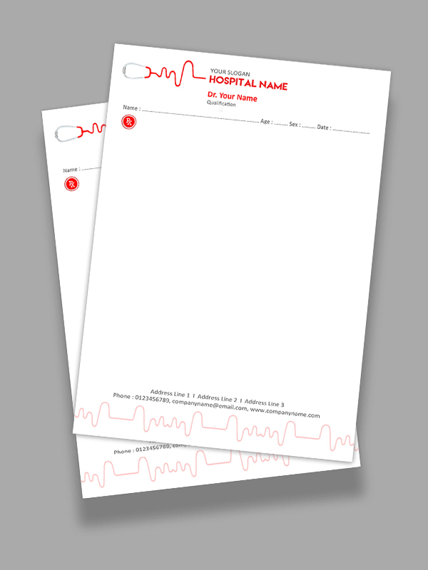 Custom Simple Prescription Pad Design