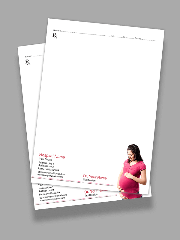 Custom Gynecologist Prescription Pad Design
