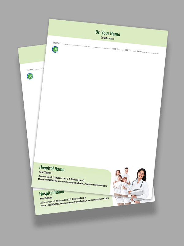 Custom Baby Care Hospital Prescription Pad Design