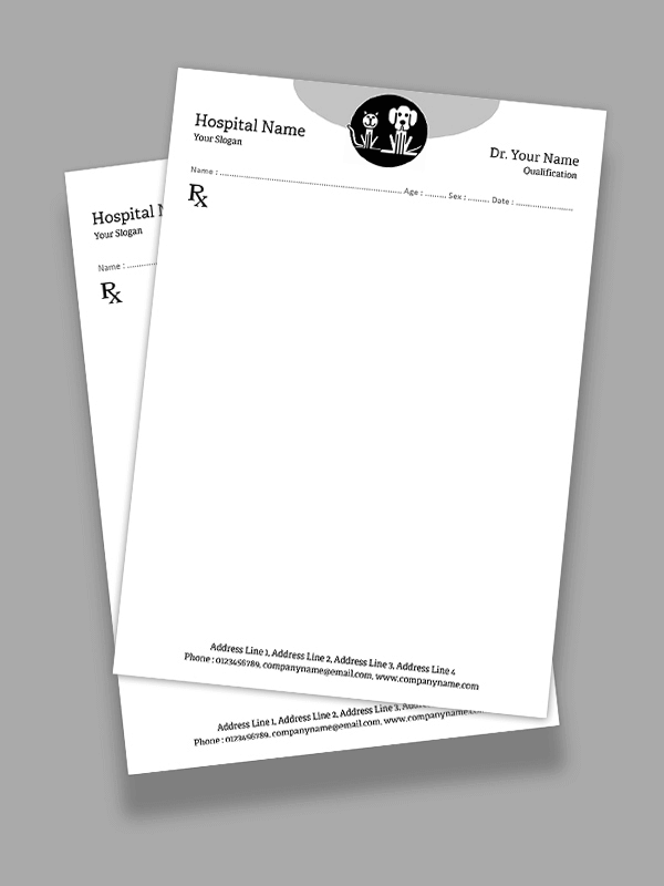 Custom Veterinary Doctor Prescription Pad Design