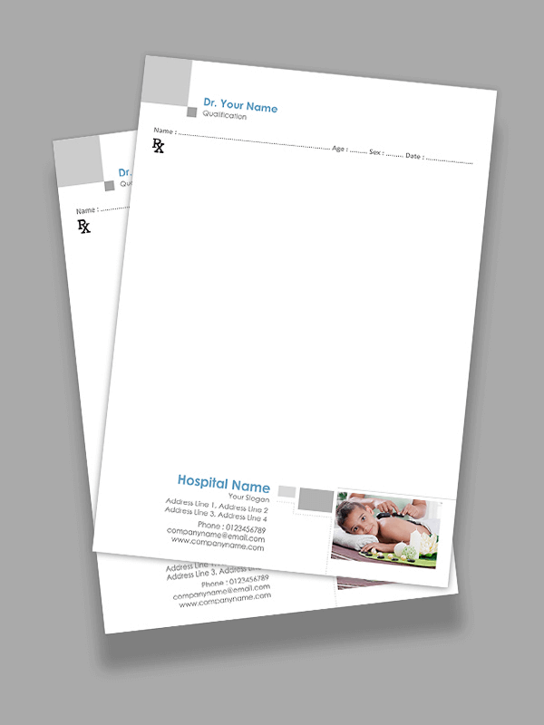 Custom Baby Care Hospital Prescription Pad Design