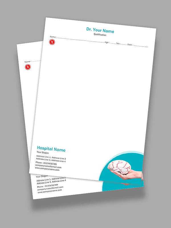 Custom neurologist Prescription Pad Design