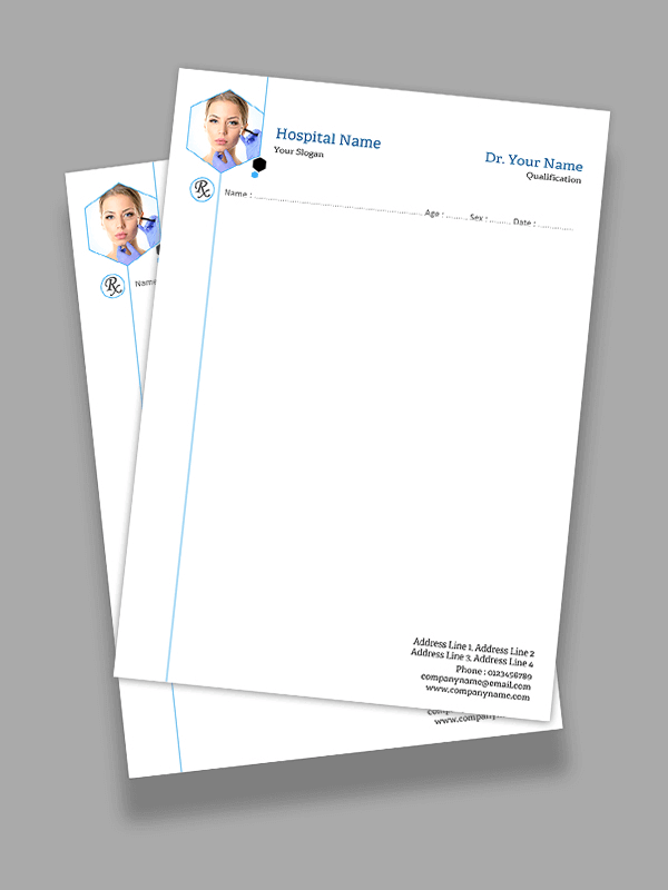 Custom Skin Specialist Prescription Pad Design