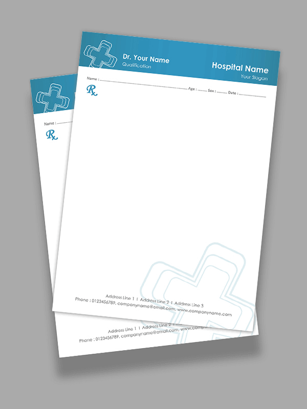 Custom Medical Prescription Pad Design