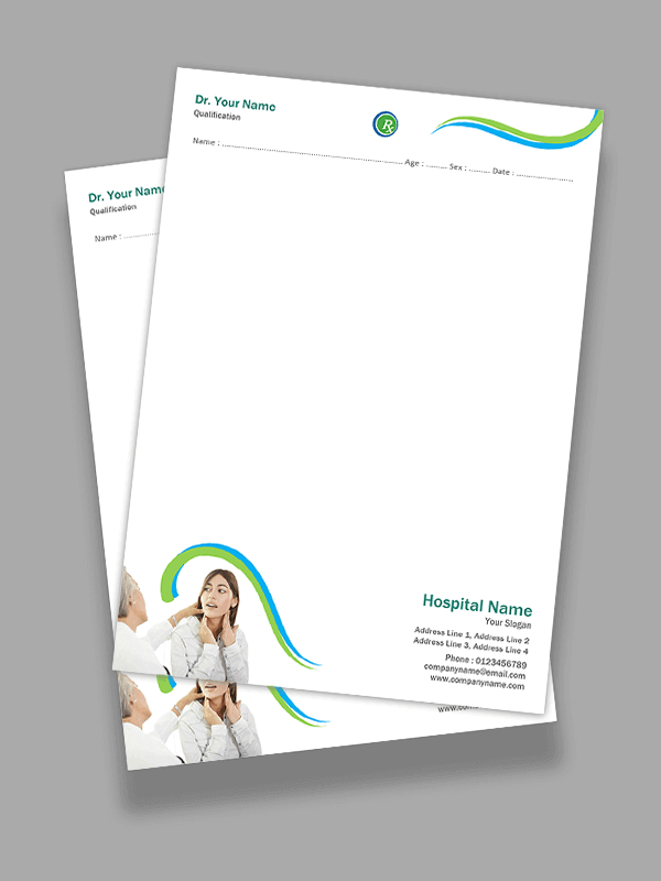 Custom Physiotherapist Prescription Pad Design