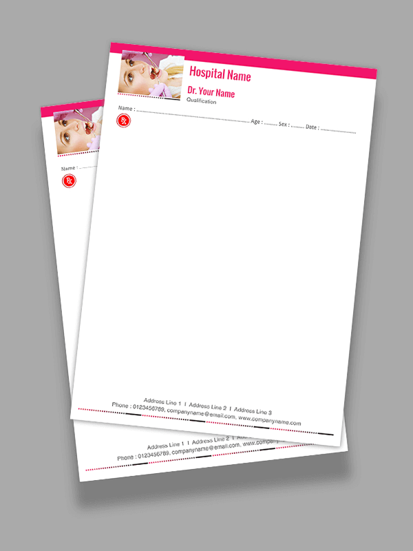 Custom Dental Specilist Prescription Pad Design