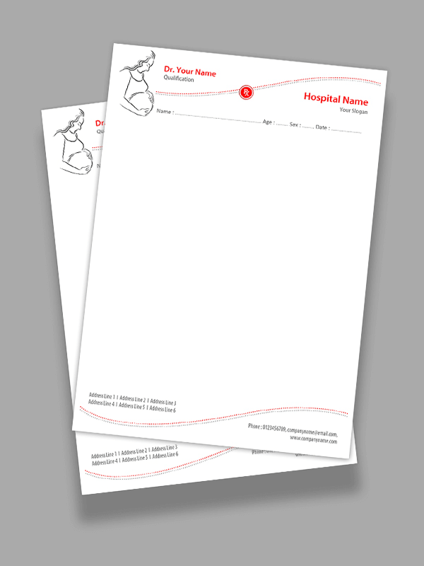 Custom Baby Care Hospital Prescription Pad Design