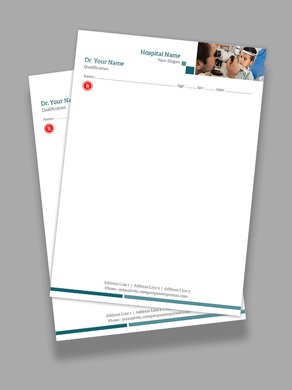 Custom Ophthalmologist Prescription Pad Design