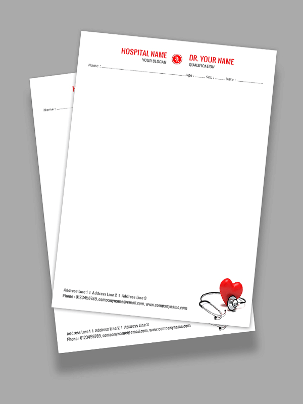 Custom Doctors Prescription Pad Design