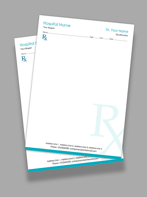 Custom Medical Prescription Pad Design