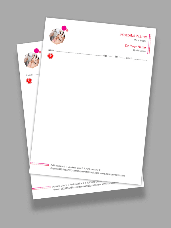 Custom Skin Specialist Prescription Pad Design