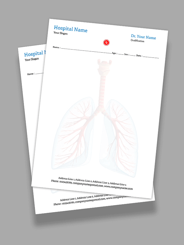 Custom Pulmonologist Prescription Pad Design