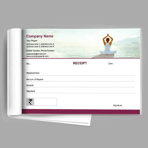 Custom Yoga  Receipt Design