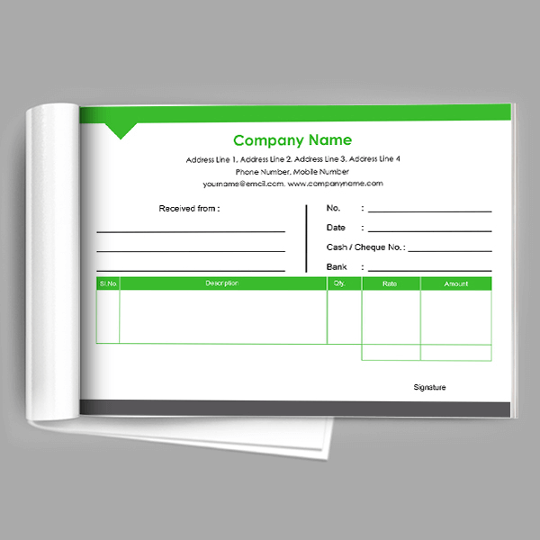 Custom Management Receipt Design