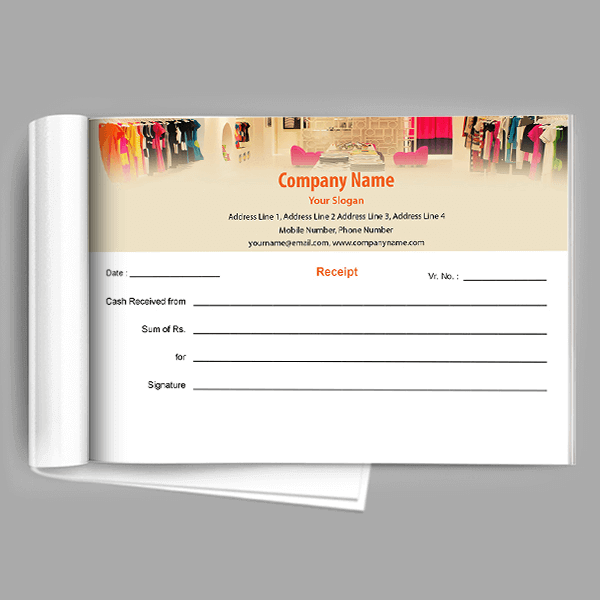 Custom Saree Shop Receipt Design