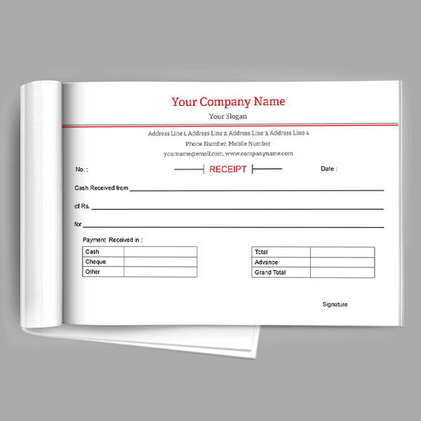 Custom Professional  Receipt Design