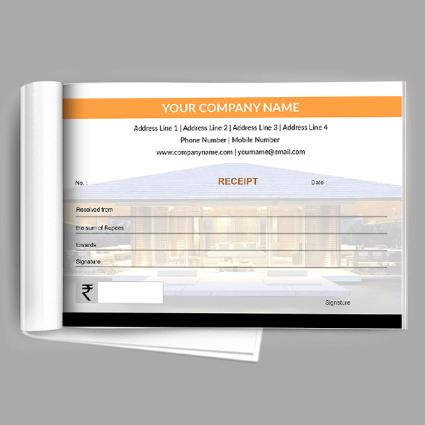 Custom Interior Designer Receipt Design