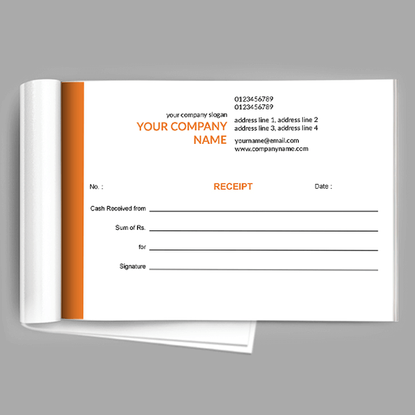 Custom Professional  Receipt Design