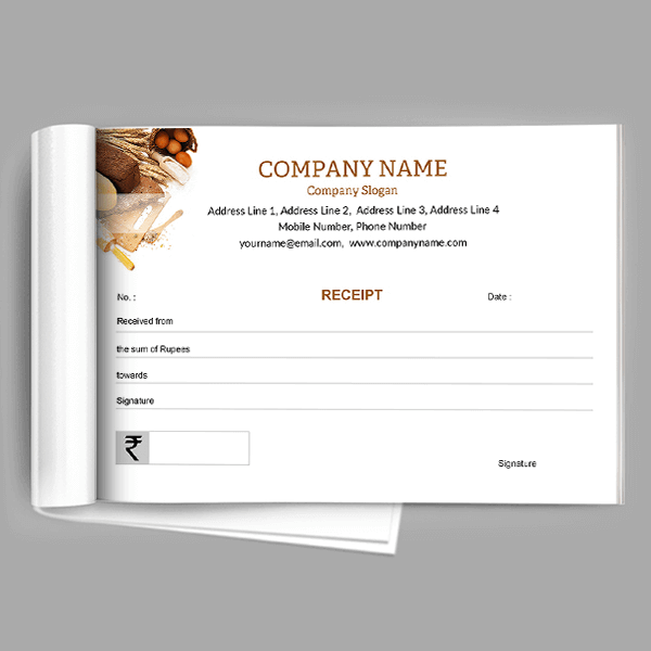 Custom Bakery  Receipt Design