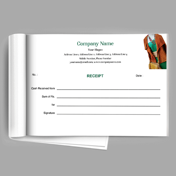 Custom Fashion Designer Receipt Design