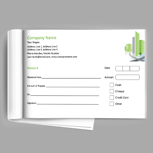 Custom Construction  Receipt Design