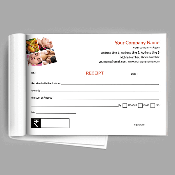Custom Beauty Spa Receipt Design